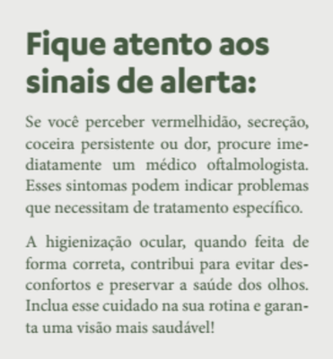 É necessário fazer higienização dos olhos?